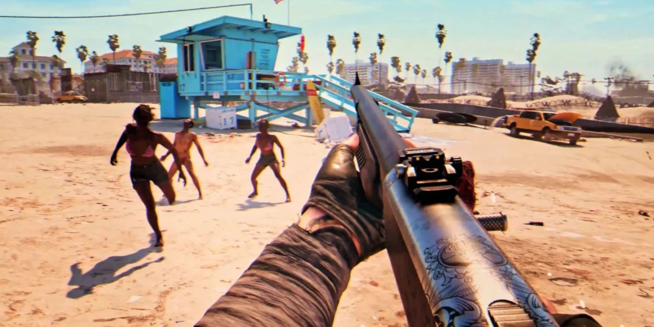 Bầy zombie khát máu tấn công trên bãi biển Los Angeles trong Dead Island 2
