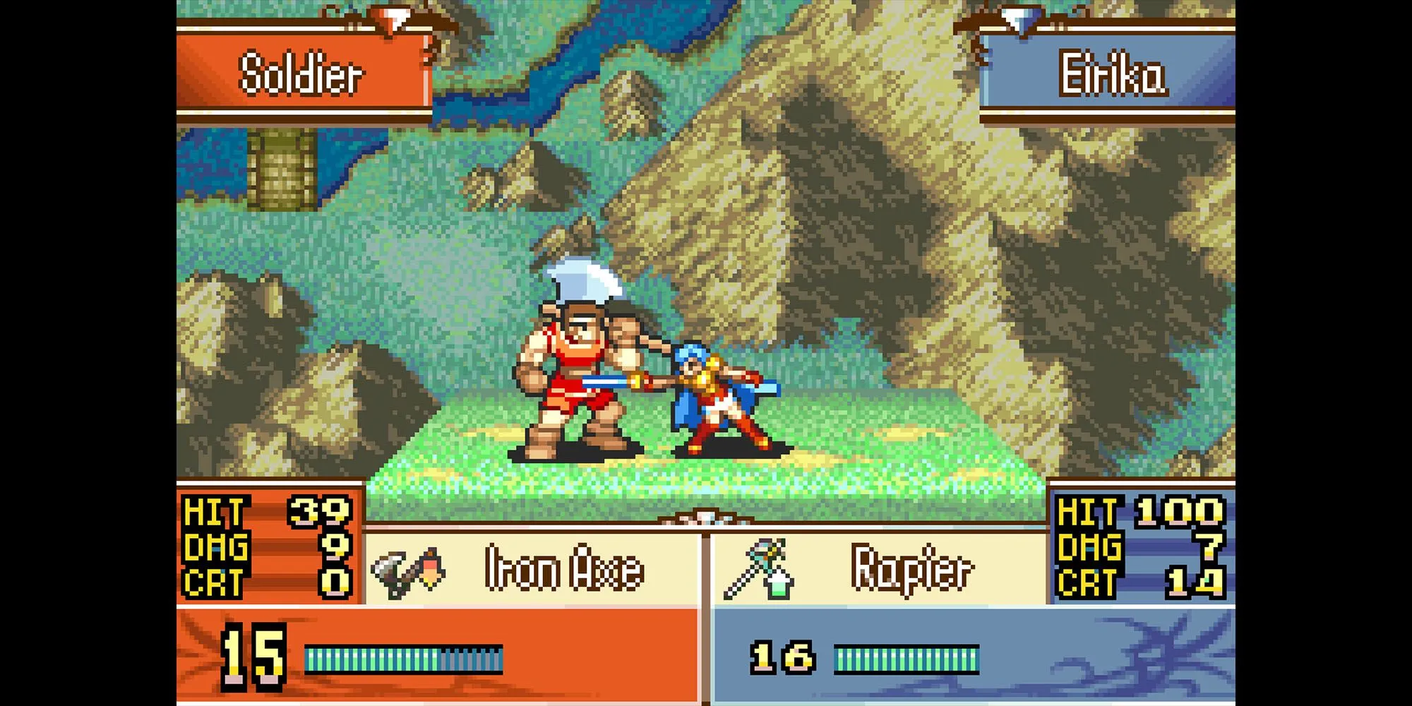 Các nhân vật trong Fire Emblem The Sacred Stones trên giao diện bản đồ chiến đấu