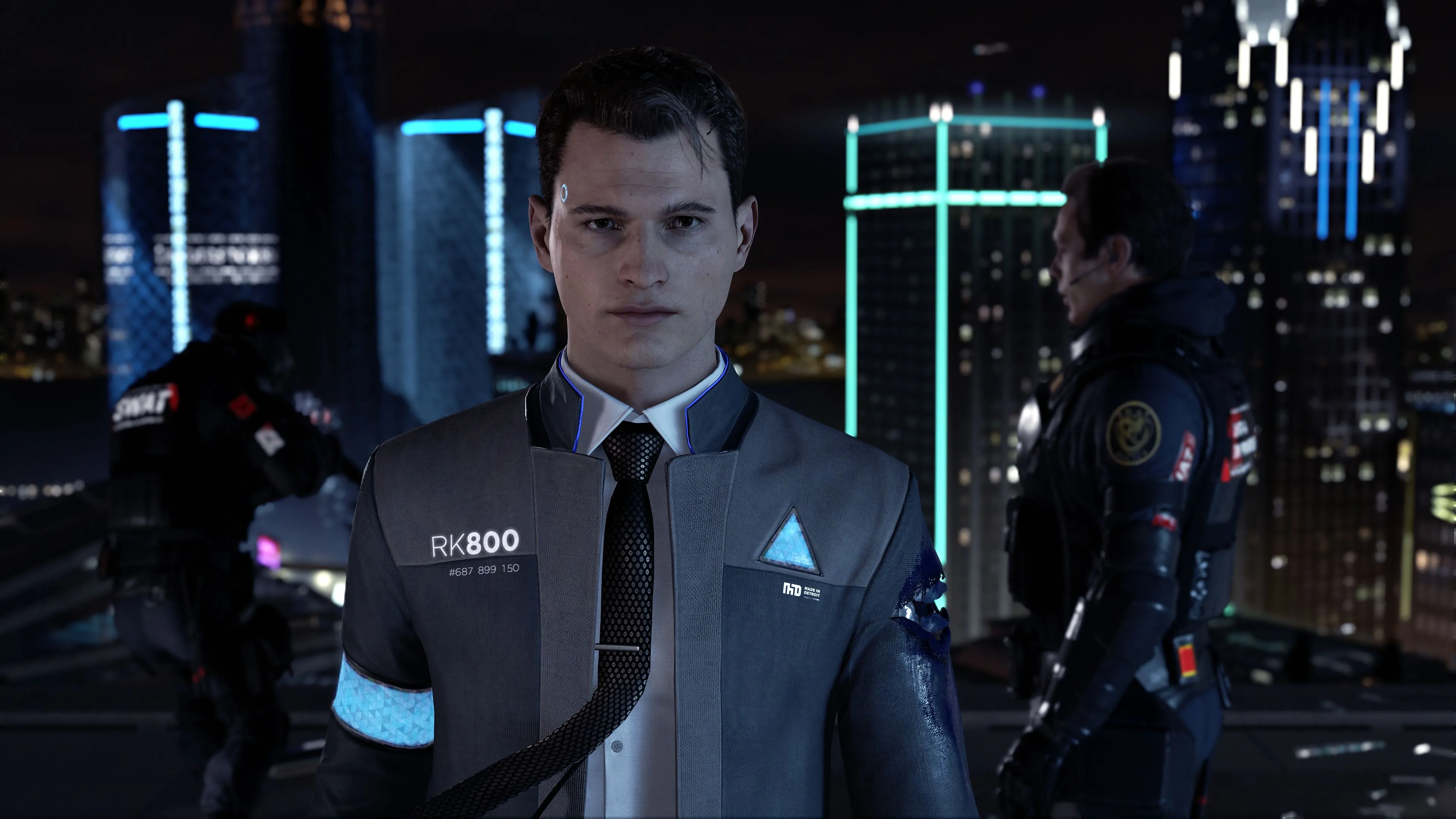 Cảnh nhân vật Connor trong Detroit Become Human