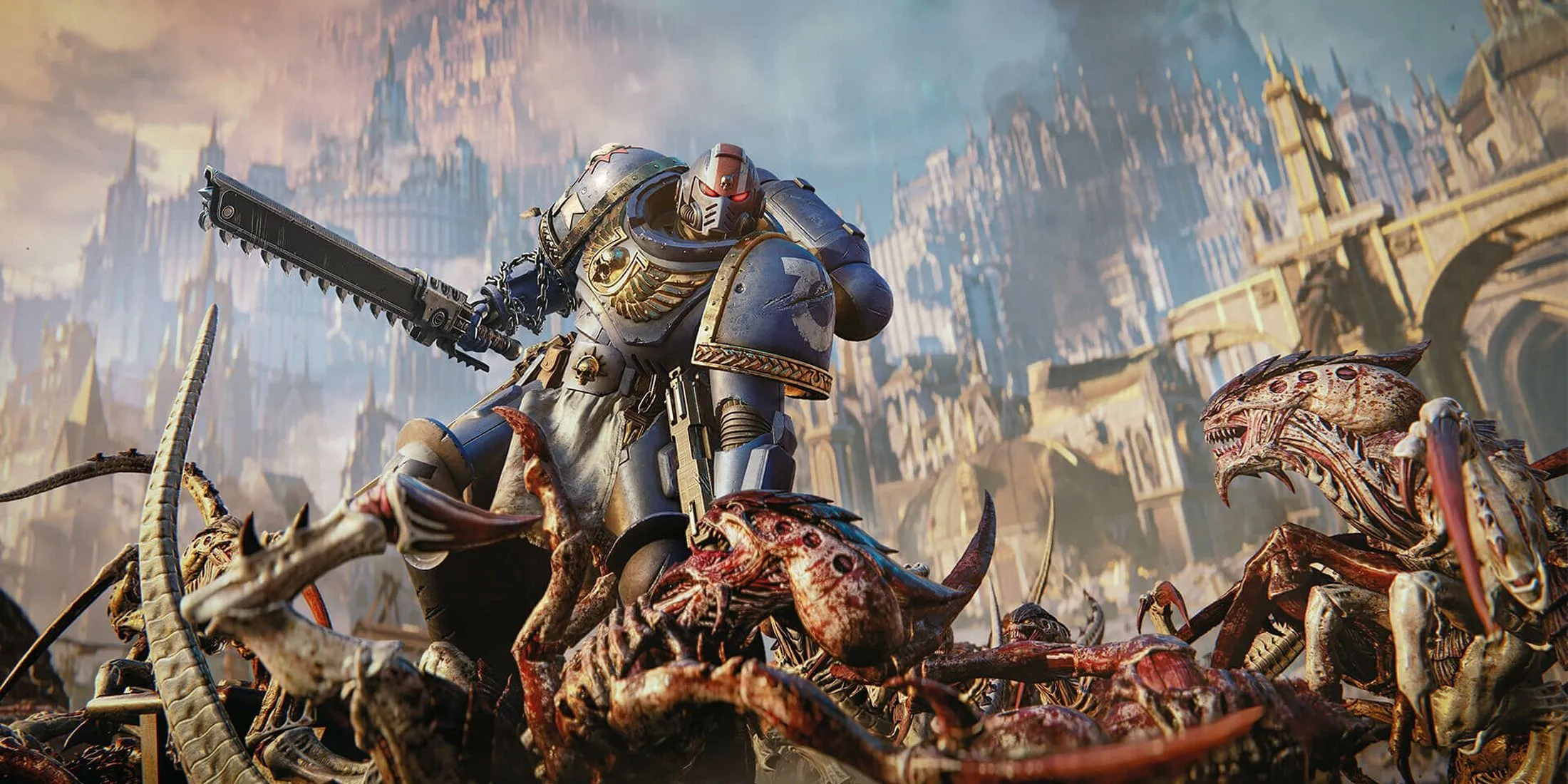 Captain Titus đối đầu với bầy Tyranid trong Space Marine 2