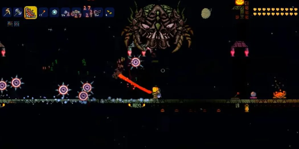 Cuộc chiến Boss đầy kịch tính trong thế giới pixel của Terraria, đòi hỏi vũ khí đa dạng