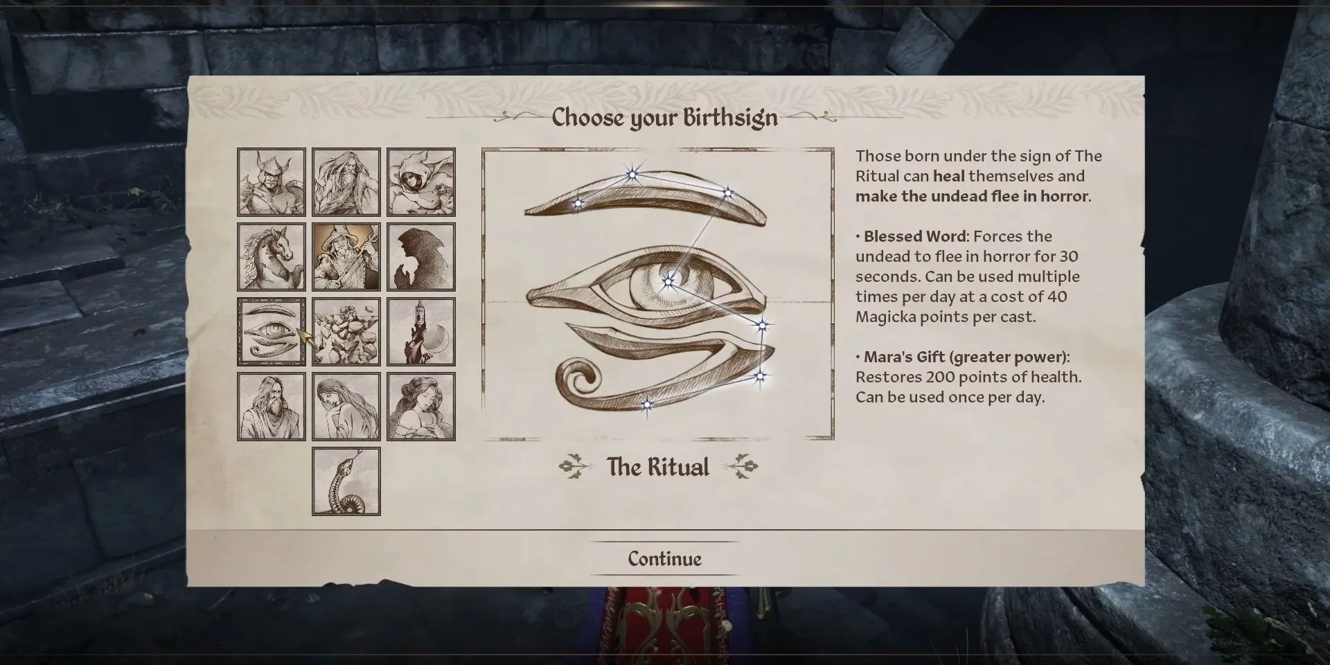 Dấu hiệu sao Nghi lễ trong Oblivion Remastered