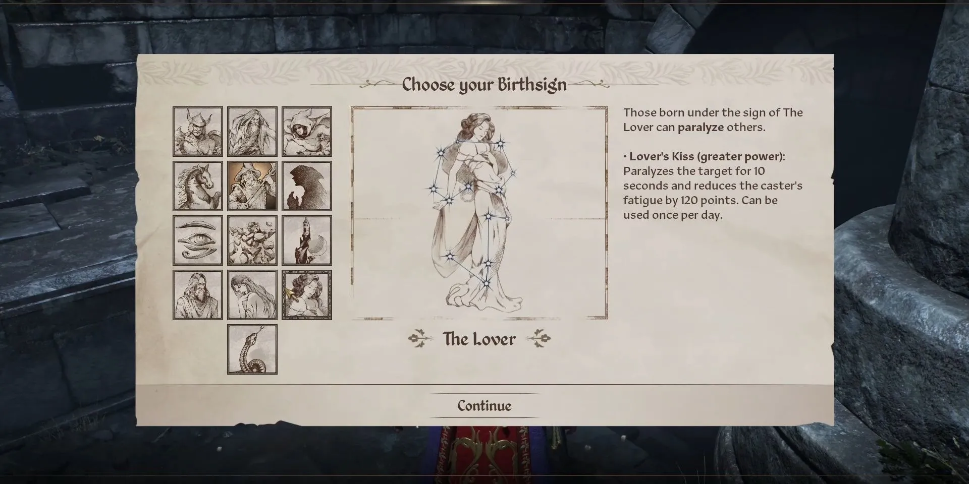 Dấu hiệu sao Tình nhân trong Oblivion Remastered