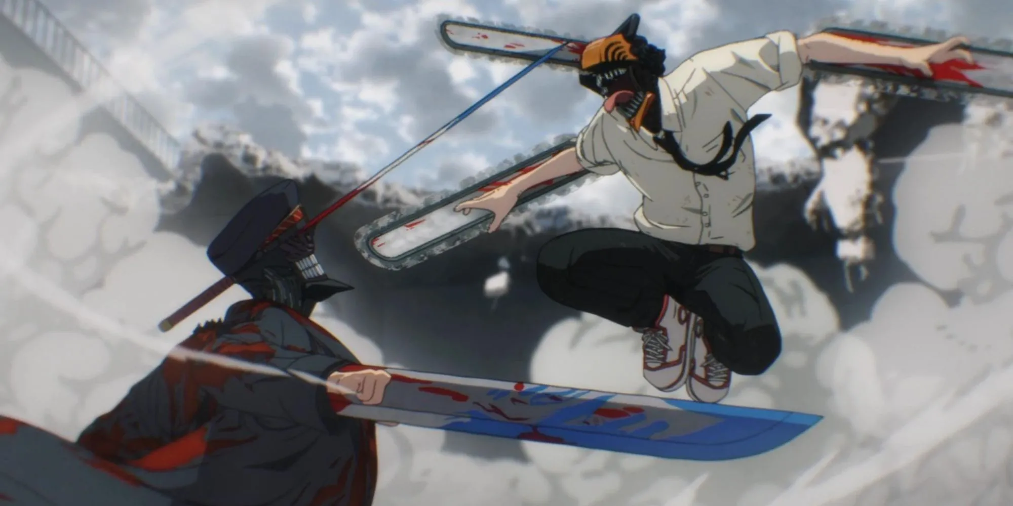 Denji đối đầu Katana Man trong trận chiến đầy bạo lực của Chainsaw Man
