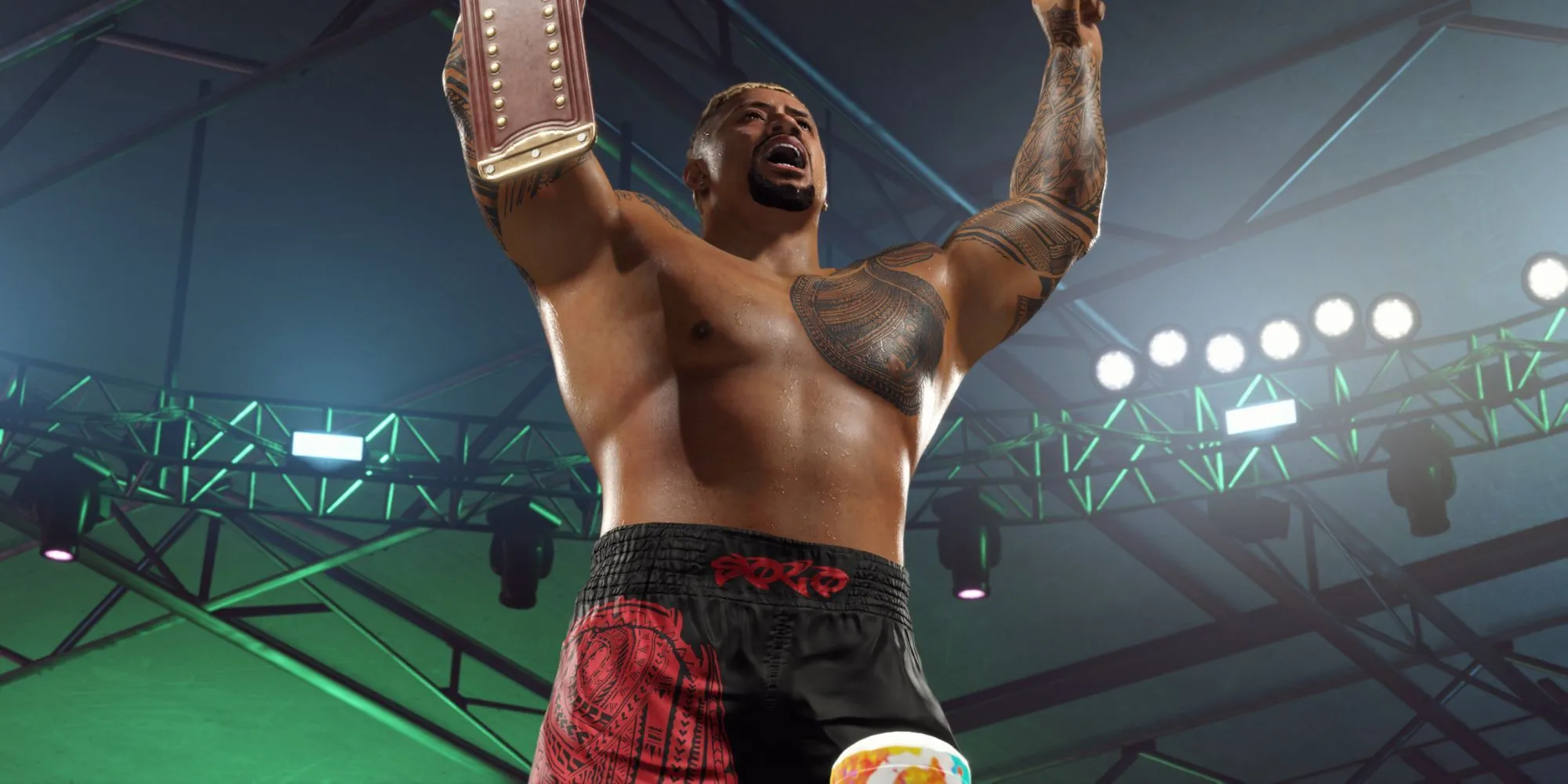 Đô vật Solo Sikoa, một thành viên chủ chốt của The Bloodline, xuất hiện đầy mạnh mẽ trong WWE 2K25