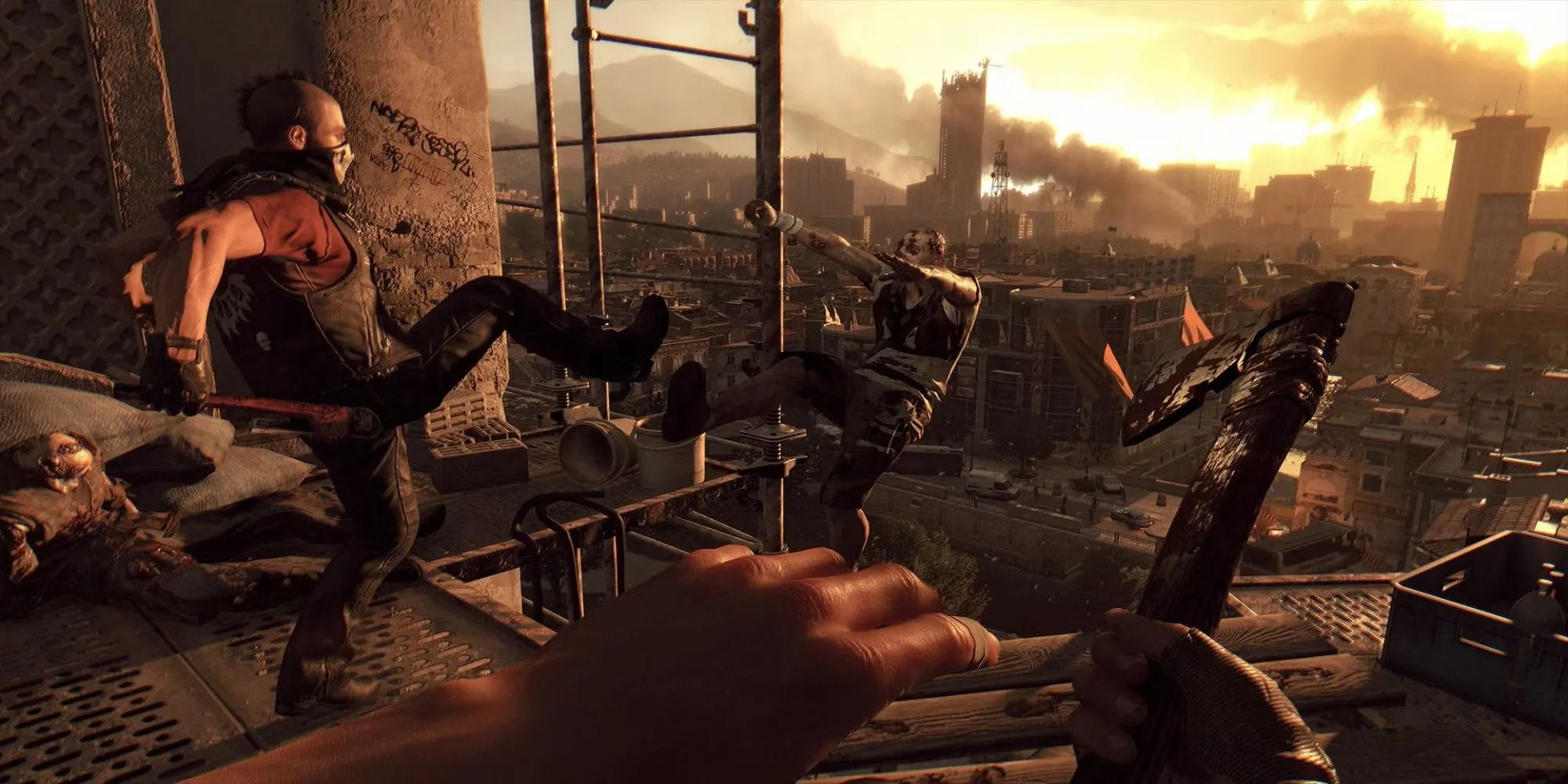 Dying Light: Trận chiến với zombie trên rìa tòa nhà