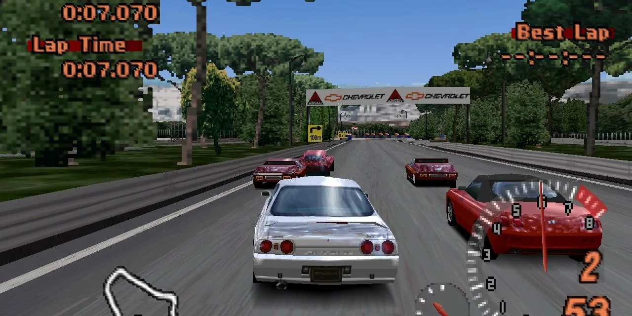 Gameplay game đua xe Gran Turismo trên PS1, thời kỳ đầu chú trọng mô phỏng
