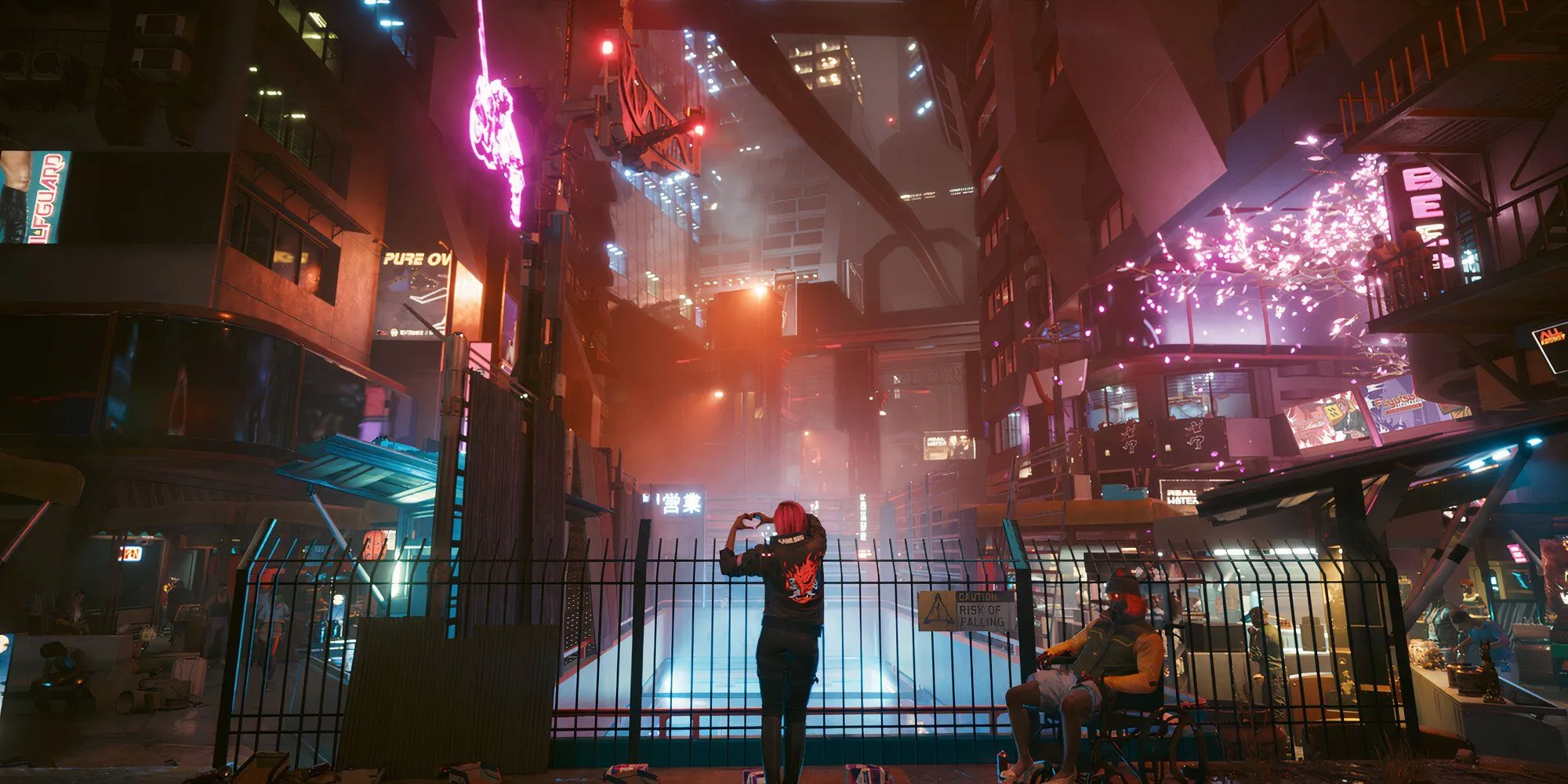 Hai nhân vật trong thế giới Cyberpunk 2077 Night City, minh họa cho game sắp ra mắt trên Switch 2