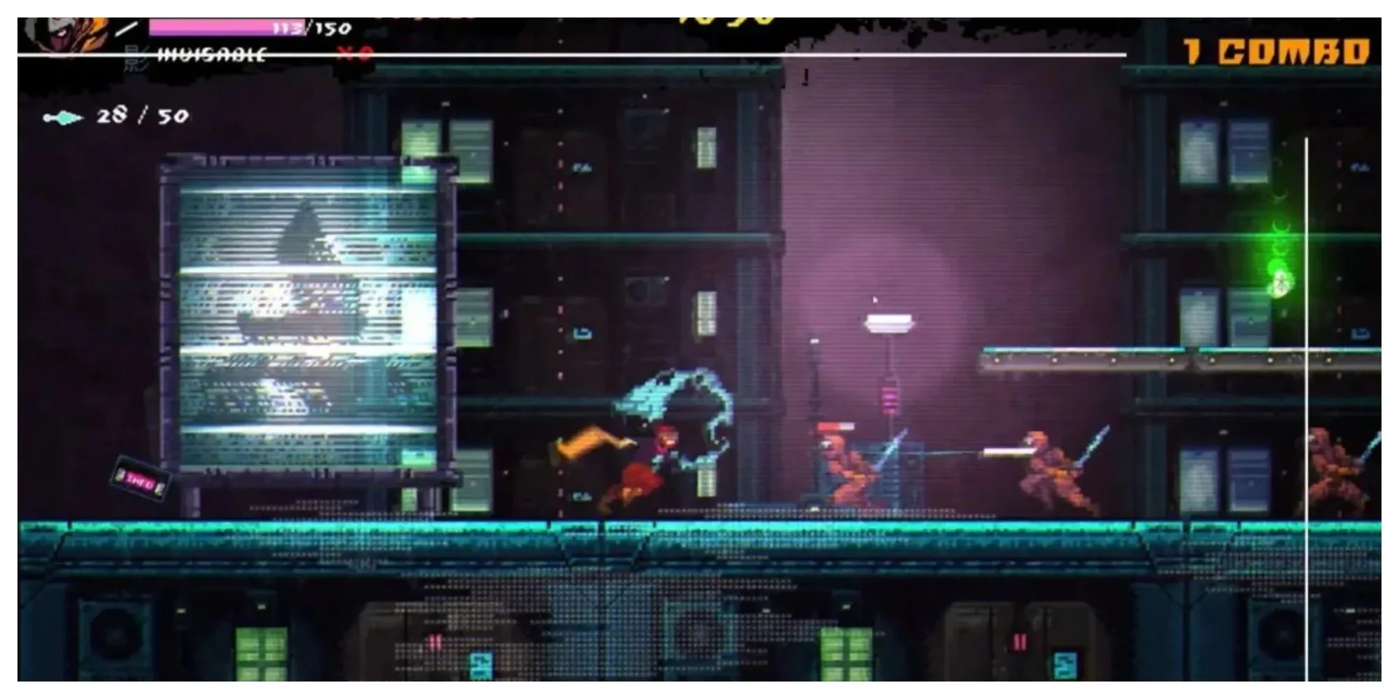 Hình ảnh game Ninja Issen với nhân vật chính chiến đấu