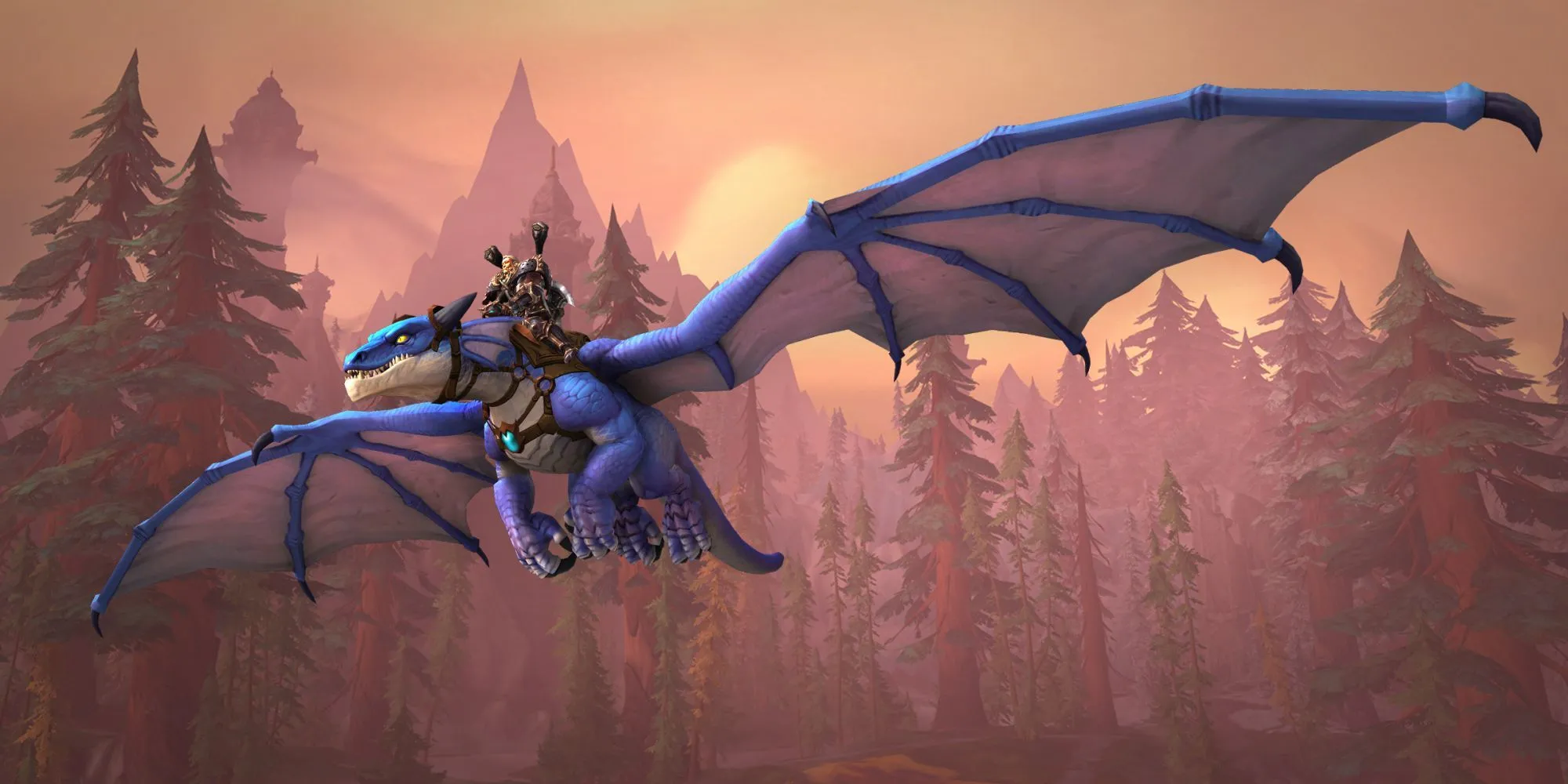 Hình ảnh minh họa tính năng Cưỡi Rồng (Dragonriding) trong World of Warcraft: Dragonflight
