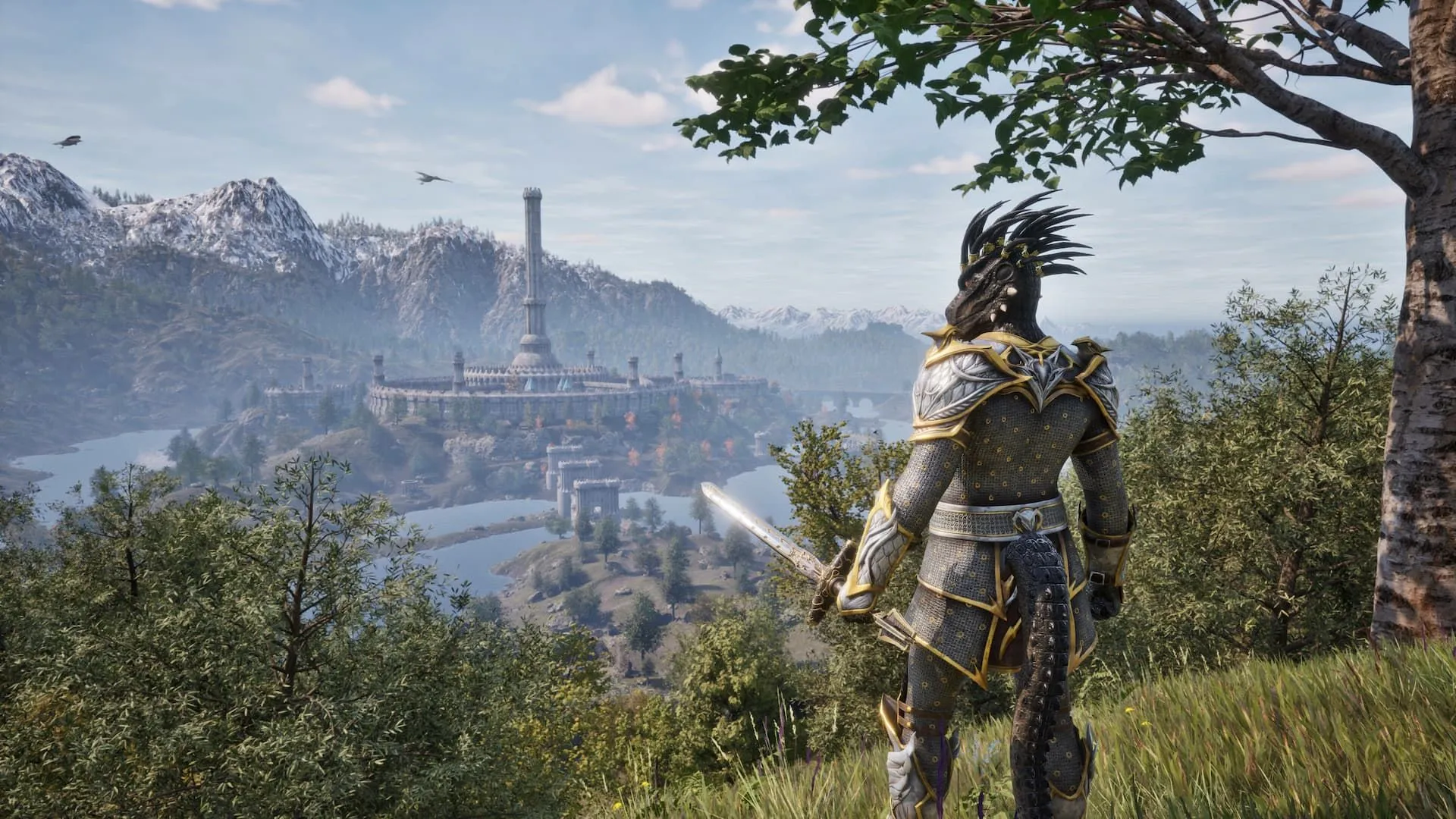 Hình ảnh một hiệp sĩ áo giáp trong thế giới game nhập vai The Elder Scrolls IV Oblivion Remastered