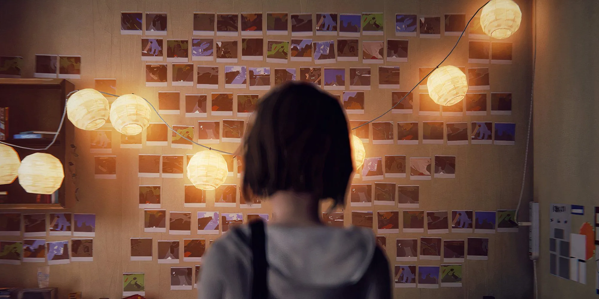 Hình ảnh nhân vật chính Max Caulfield trong Life is Strange, minh họa không gian phòng riêng.