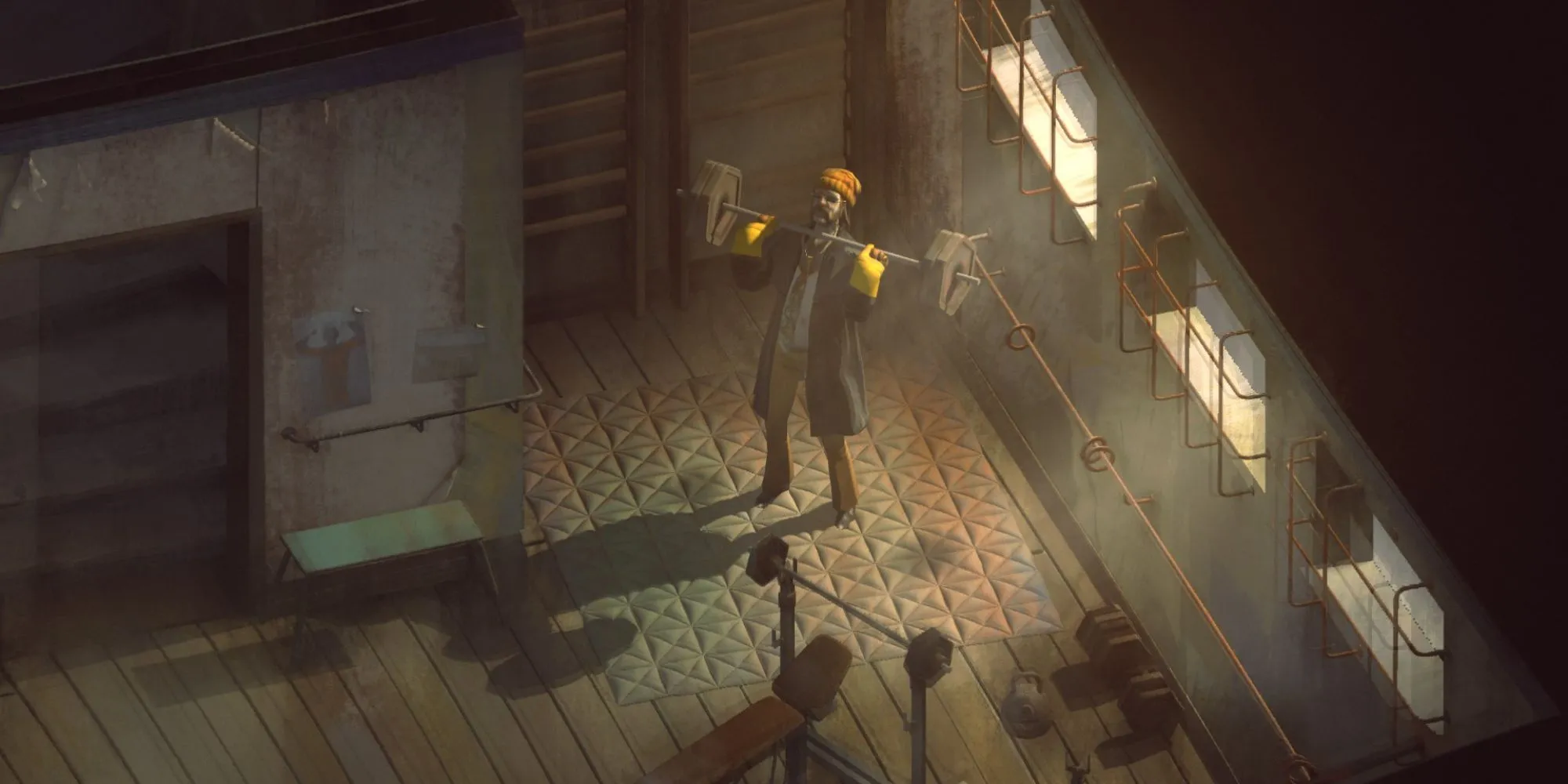 Hình ảnh nhân vật chính thám tử Harry Du Bois trong game nhập vai Disco Elysium