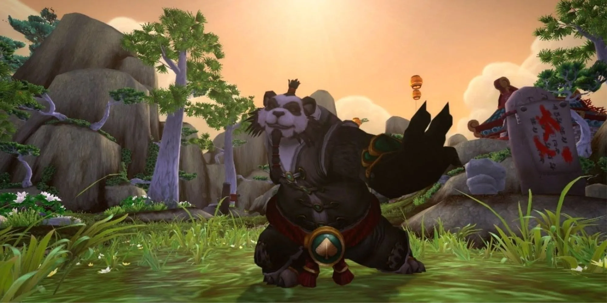 Hình ảnh quảng bá World of Warcraft: Mists of Pandaria, minh họa chủ đề Á Đông