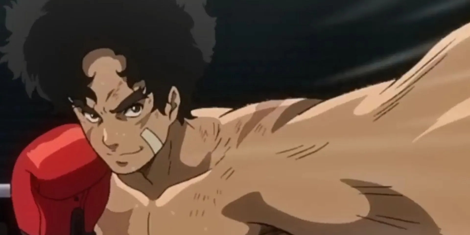 Joe 'Gearless' tung cú đấm trong trận đấu Megalobox đầy kịch tính