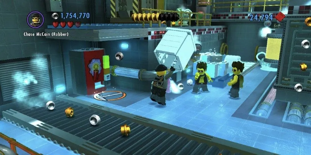 Một cảnh trong phòng thí nghiệm từ game Lego City Undercover