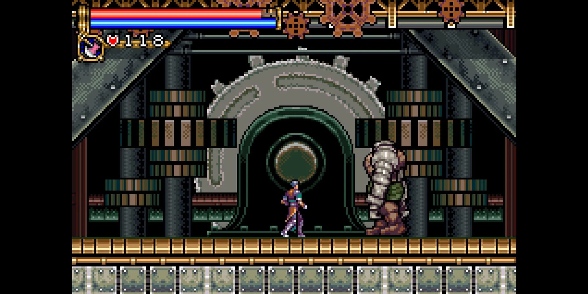 Nathan Graves, nhân vật chính của Castlevania Circle of the Moon, sử dụng roi đối phó với kẻ địch