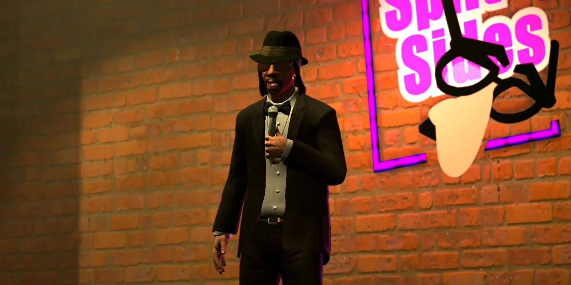 Nghệ sĩ hài Katt Williams biểu diễn trong hộp đêm Split Sides ở GTA 4