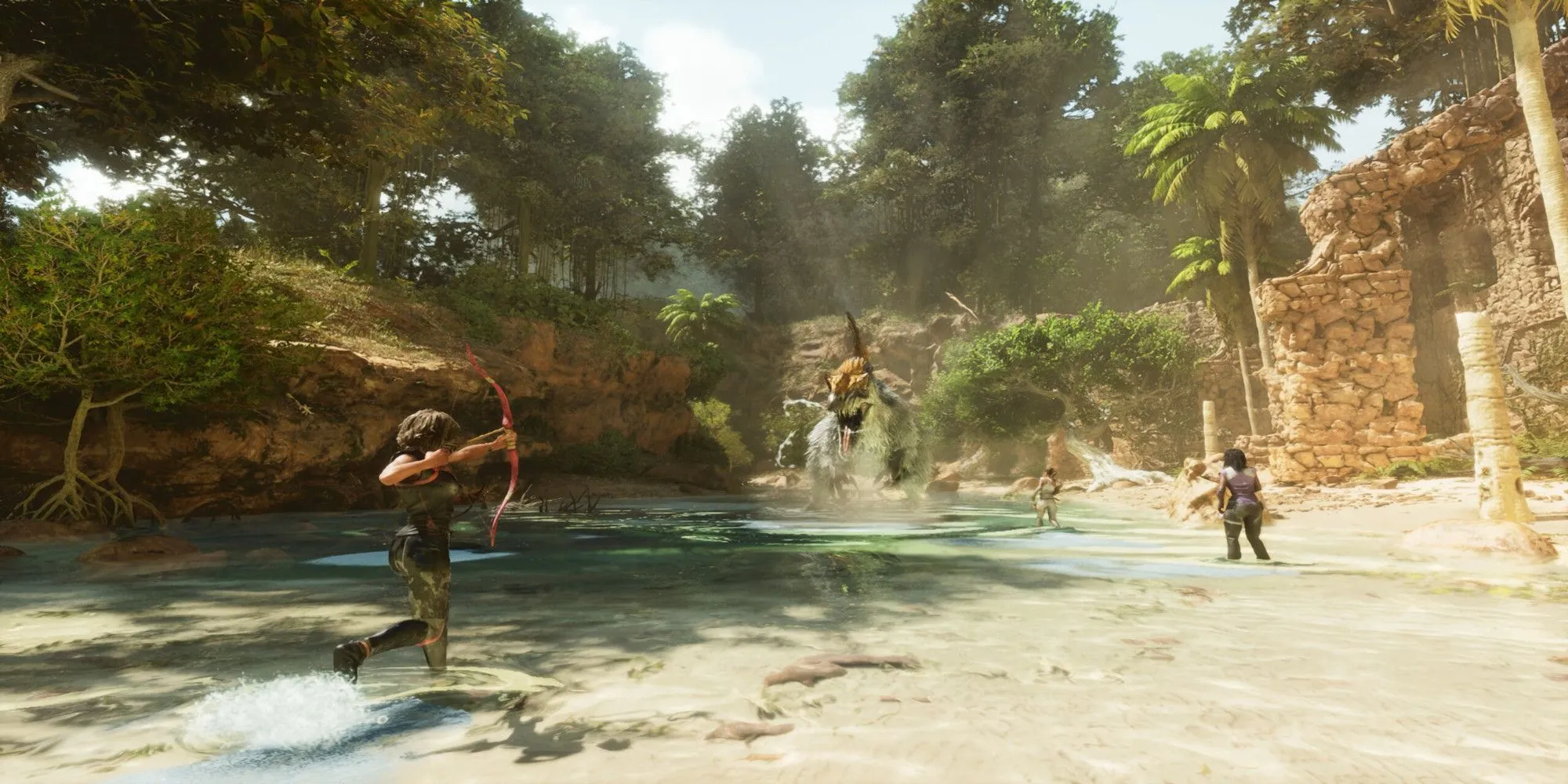 Người chơi Ark: Survival Ascended chiến đấu cùng khủng long Yuty
