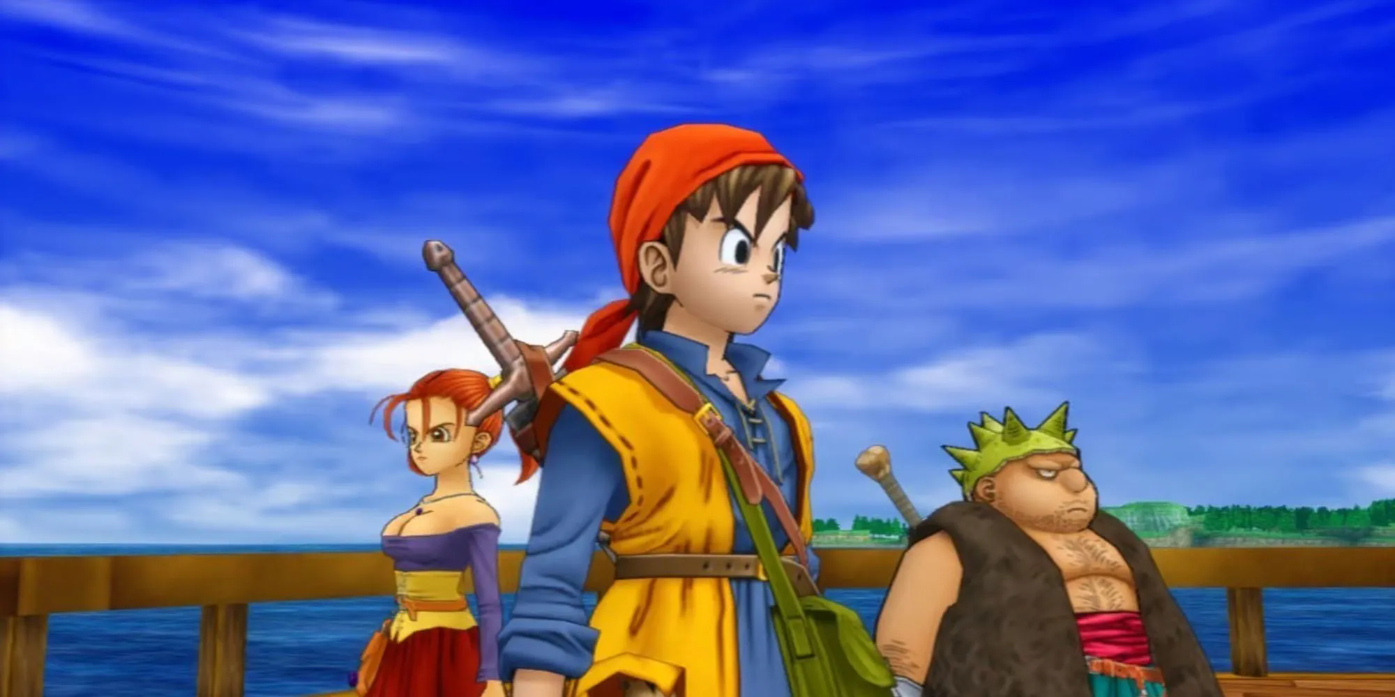 Nhân vật chính trong Dragon Quest VIII: Journey of the Cursed King, JRPG PS2 với thế giới mở rộng lớn.