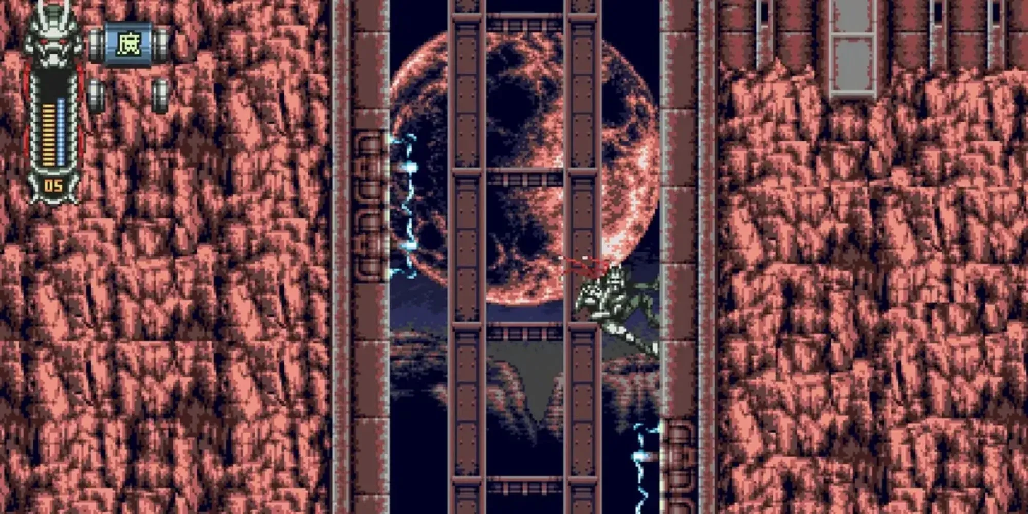 Nhân vật chính Vengeful Guardian Moonrider với thanh kiếm năng lượng