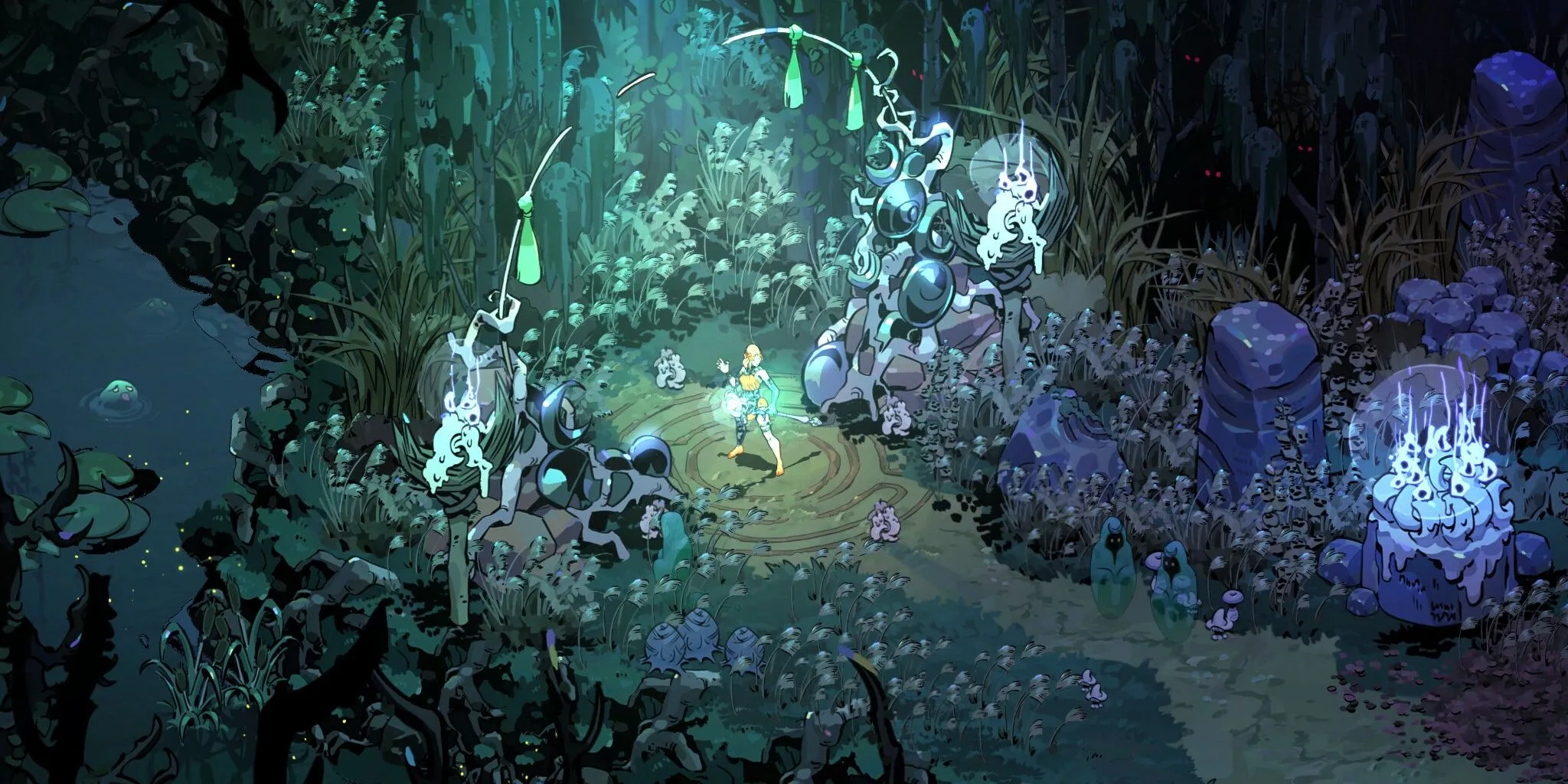 Nhân vật Melinoe chiến đấu trong game roguelite Hades II