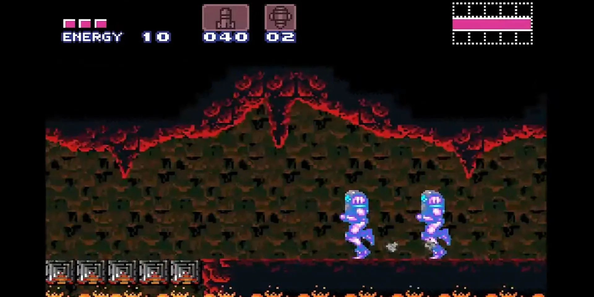 Samus sử dụng Speed Booster trong Super Metroid - một nâng cấp di chuyển quan trọng
