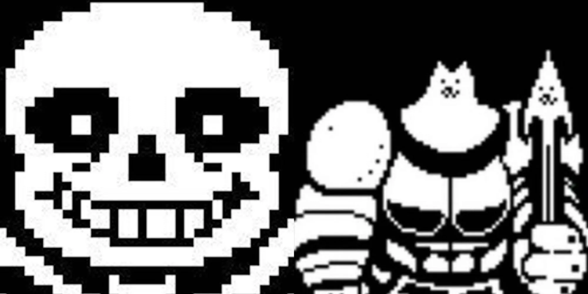 Sans và Greater Dog, hai boss nổi tiếng trong game Undertale