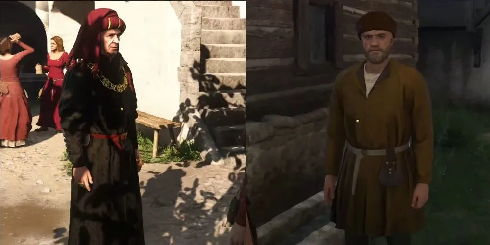 Split image the chamberlain (left) and blacksmith (right) at Semine