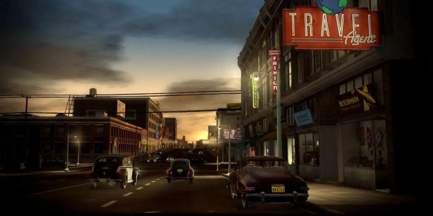 Thám tử Cole Phelps điều tra hiện trường vụ án trong L.A. Noire