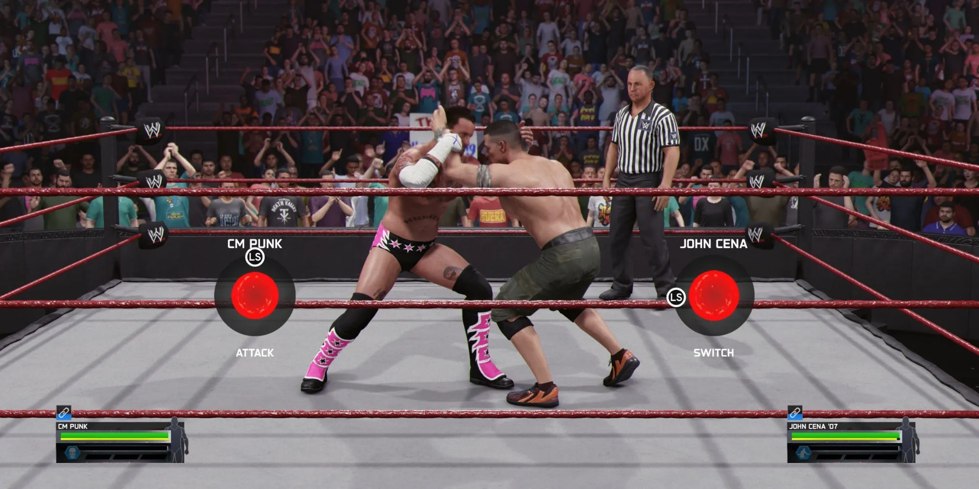 Trận đấu kinh điển giữa CM Punk và John Cena được tái hiện trong WWE 2K25, cho thấy chất lượng gameplay đỉnh cao