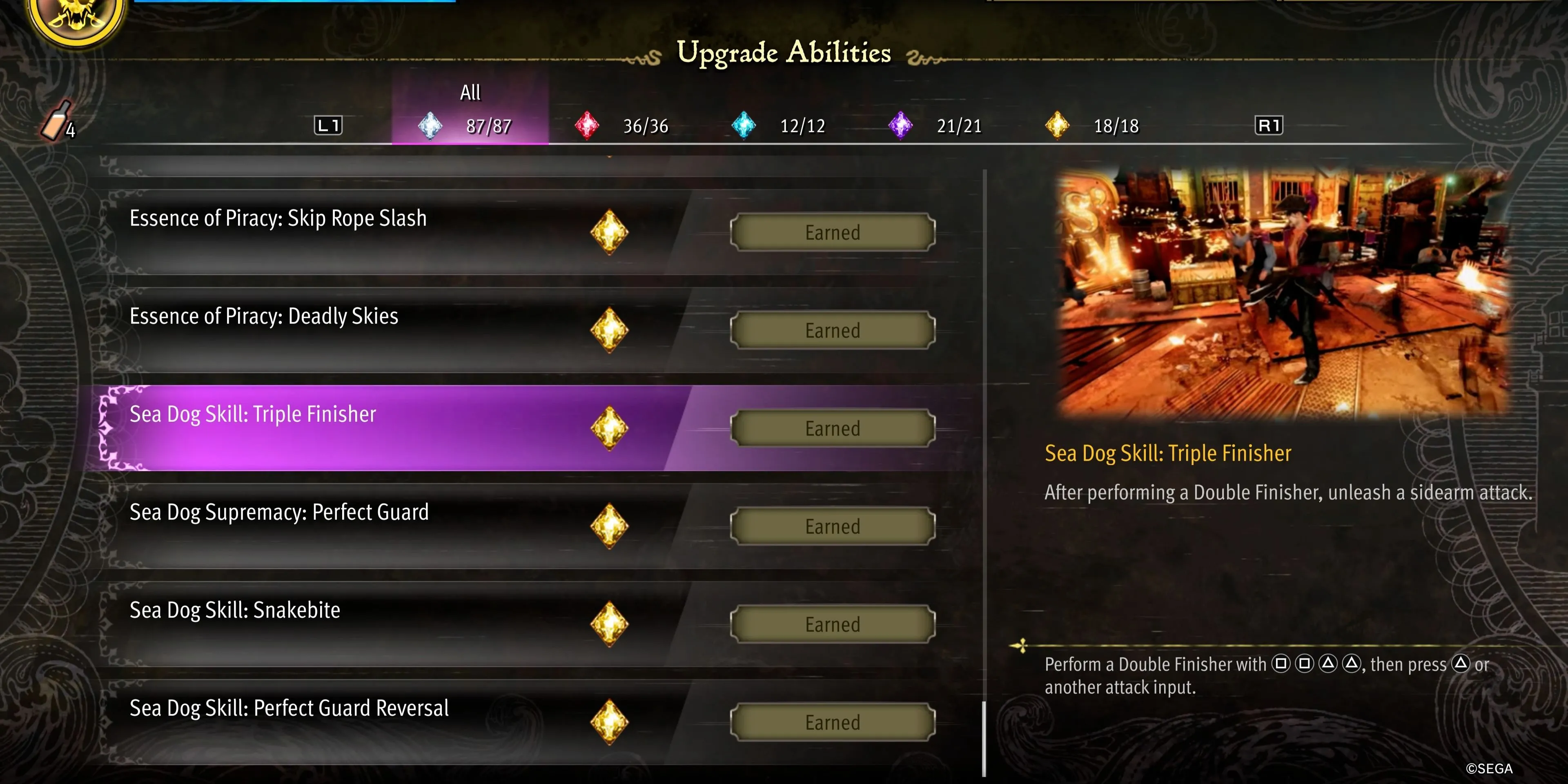Triple Finisher - Đòn kết liễu thứ ba đầy uy lực trong phong cách Sea Dog của Majima
