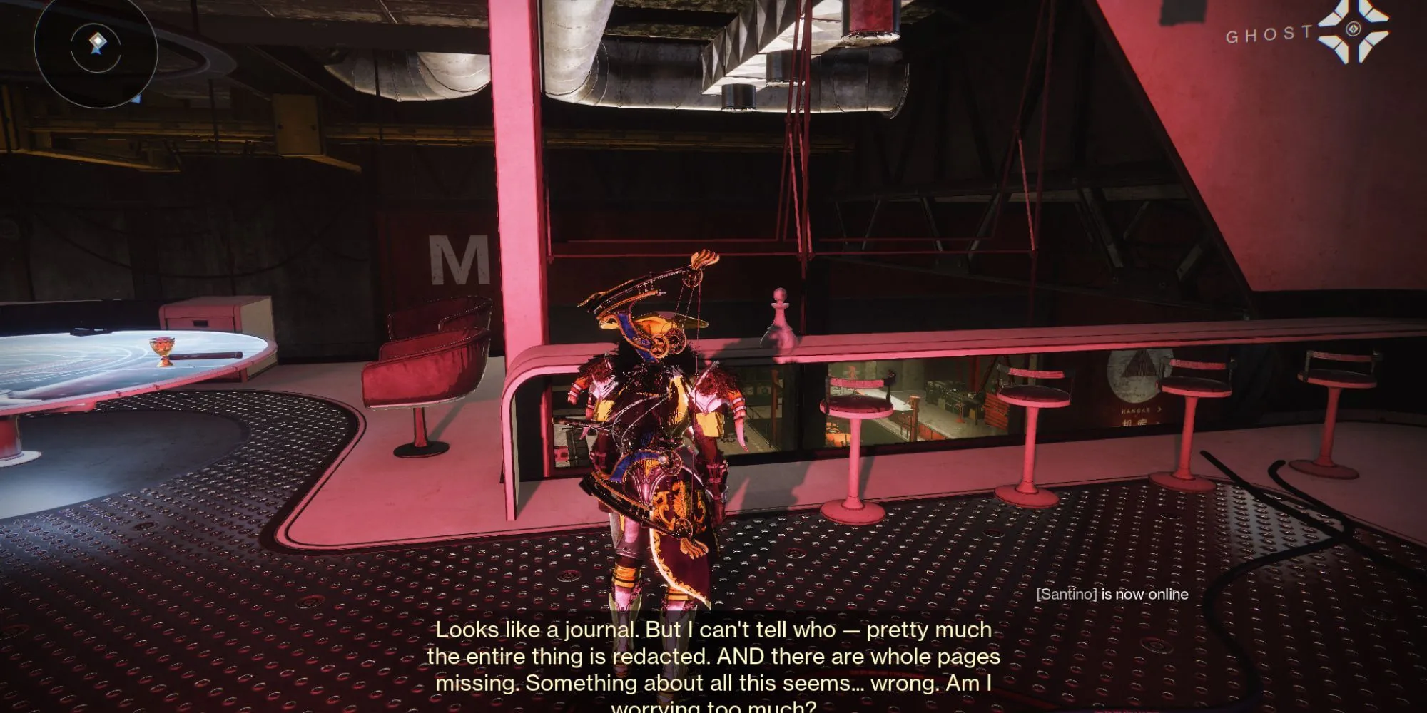 Vị trí quân cờ vua bí ẩn ở khu vực Hangar, Tower Destiny 2