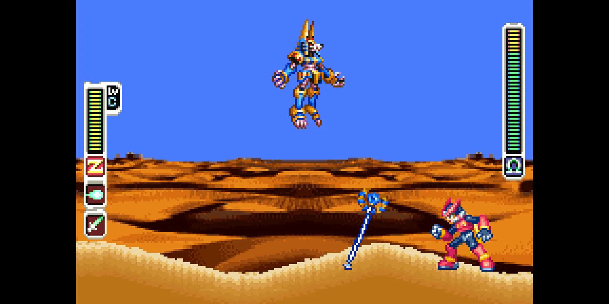Zero, nhân vật chính của series Mega Man Zero, chuẩn bị chiến đấu