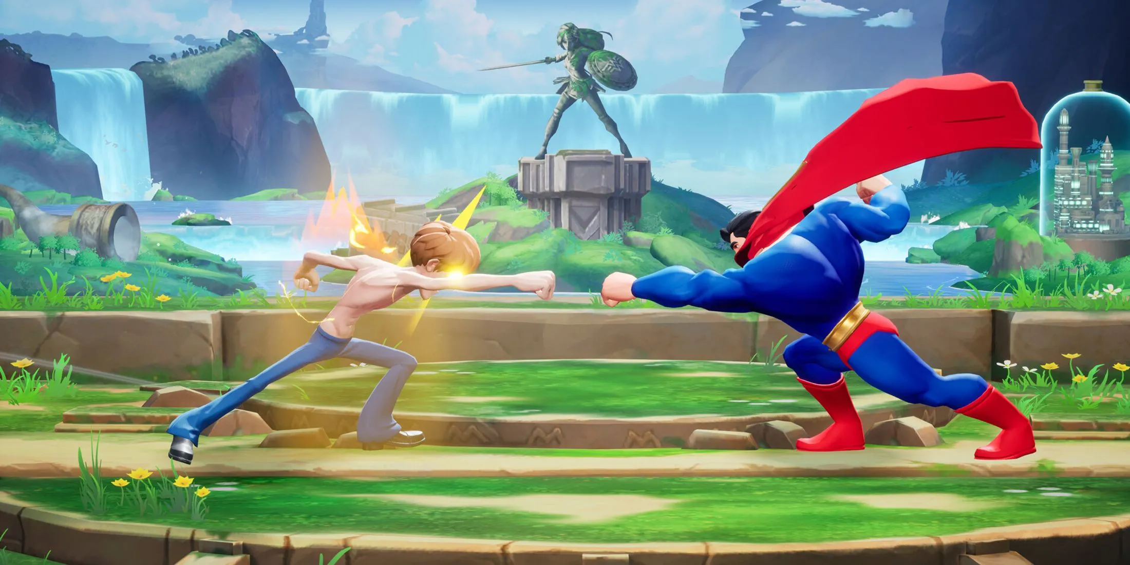 Cảnh chiến đấu trong game MultiVersus với các nhân vật