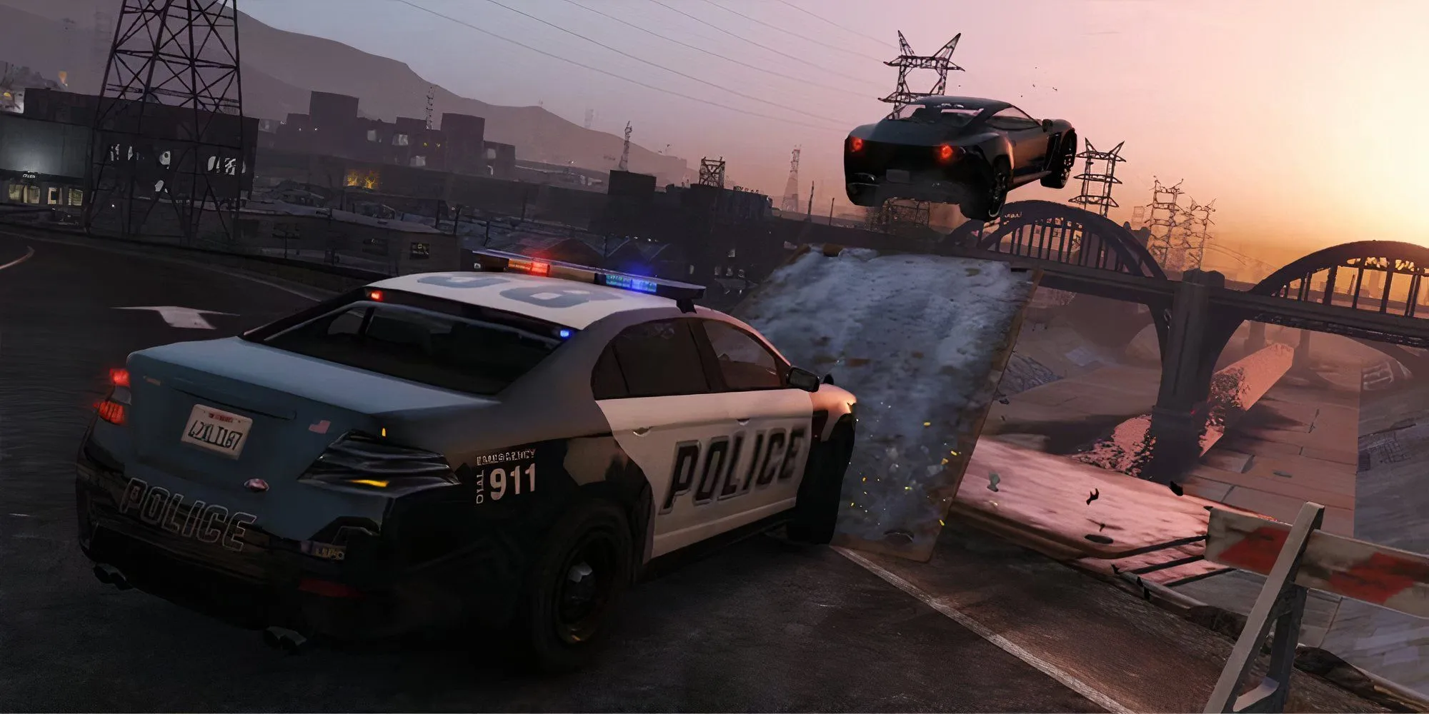 Giao diện tăng và giảm cấp độ truy nã trong GTA V