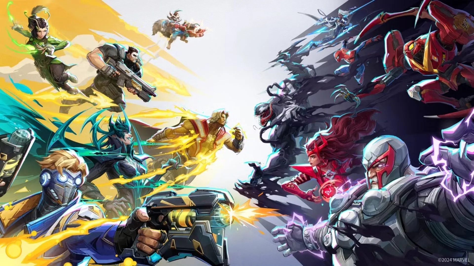 Hình ảnh các anh hùng và ác nhân trong Marvel Rivals tập hợp lại