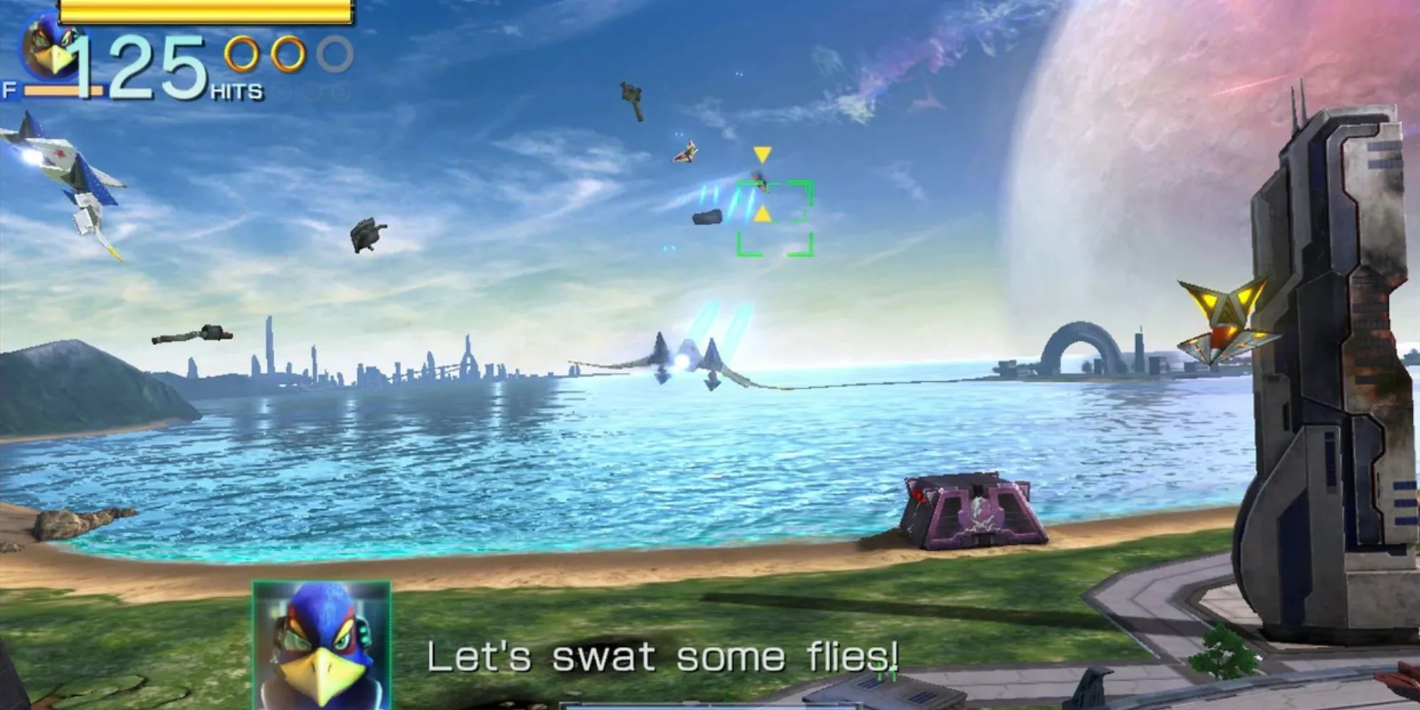 Hình ảnh cảnh chơi game Star Fox Zero trên Wii U