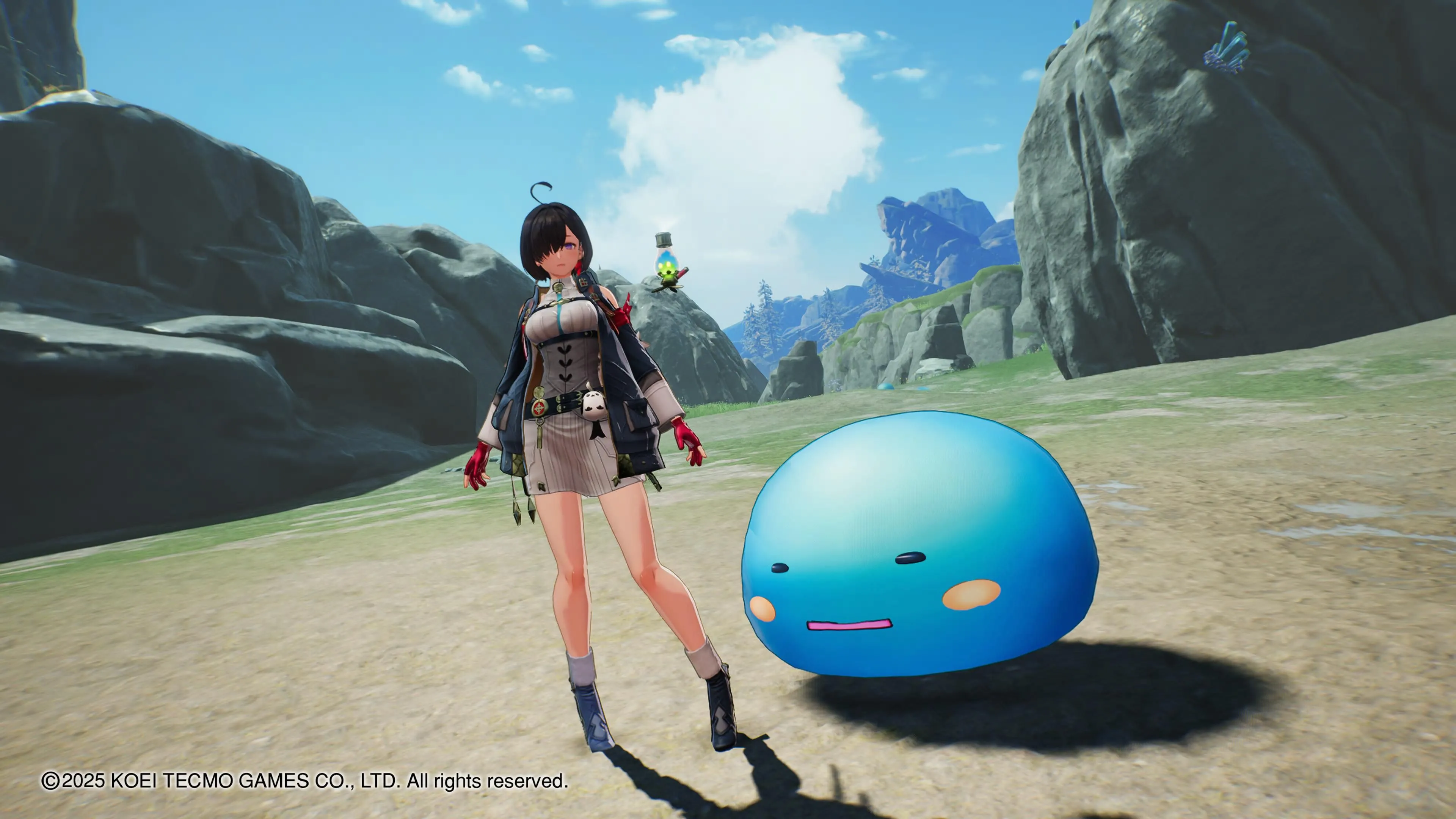 Hình ảnh Yumia và Puni trong game JRPG chế tạo Atelier Yumia