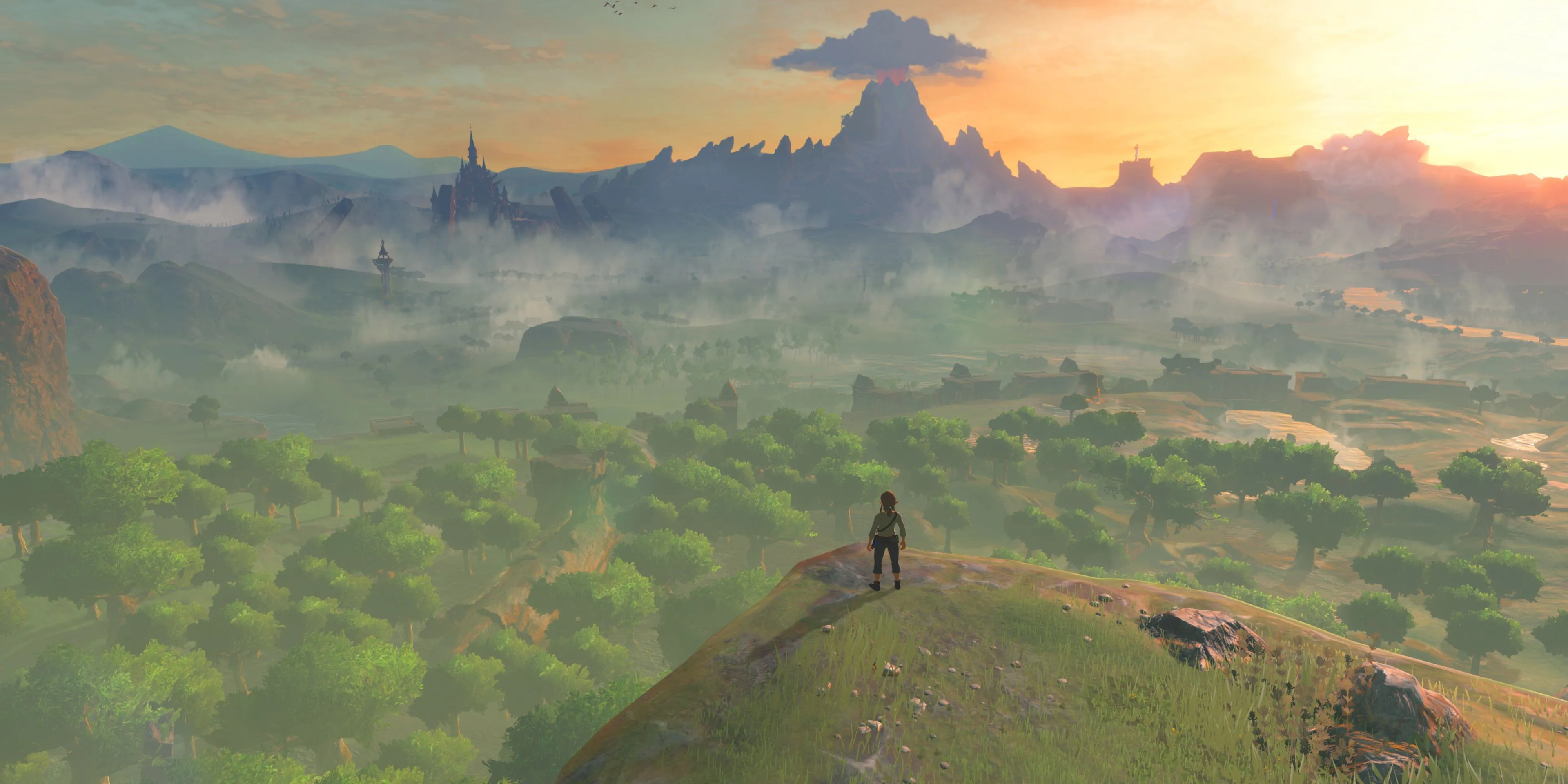 Link khám phá vùng đất Hyrule rộng lớn trong The Legend of Zelda: Breath of the Wild