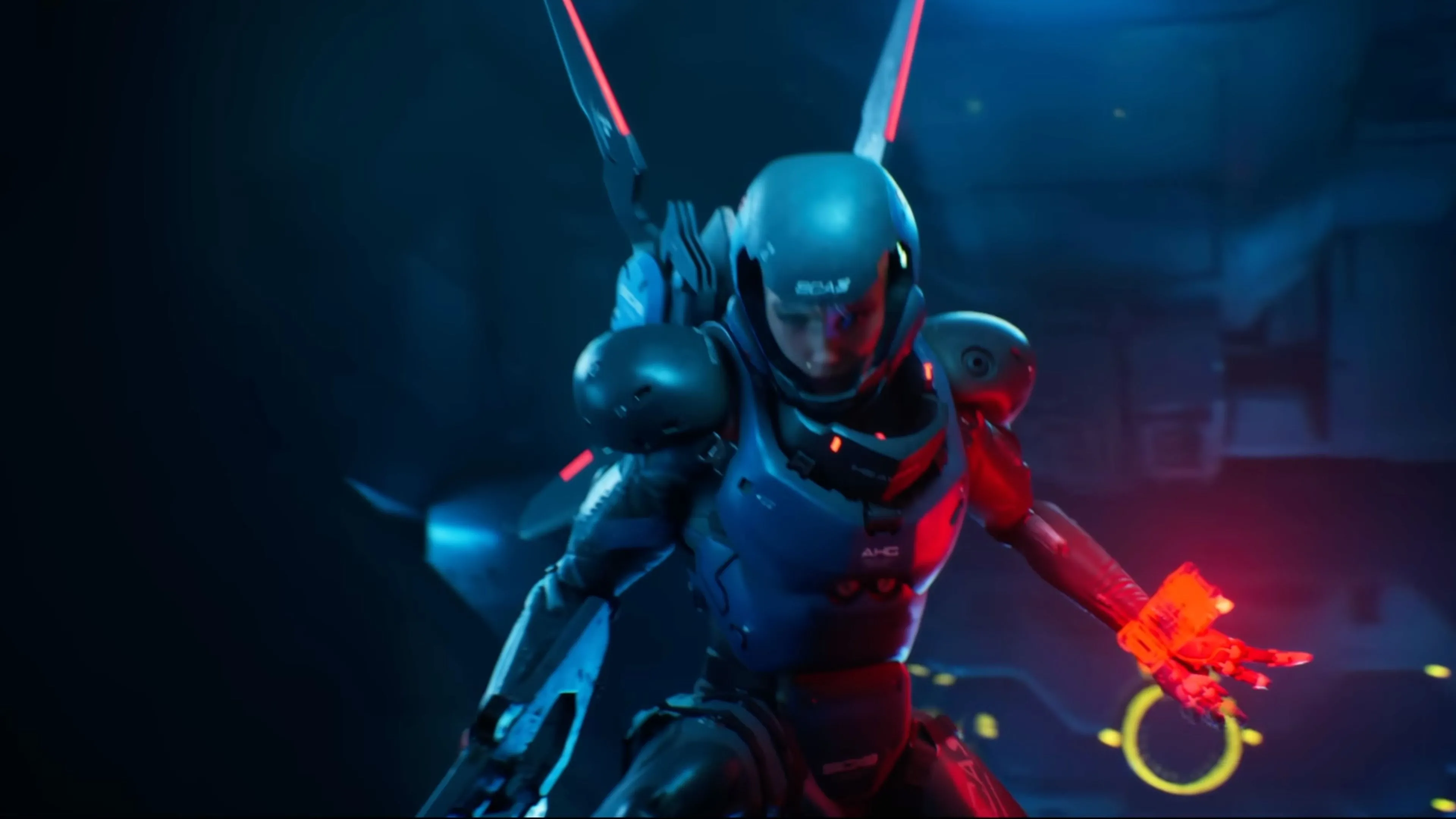 Môi trường game trong METAL EDEN, phô diễn bối cảnh thành phố giả tưởng theo phong cách cyberpunk