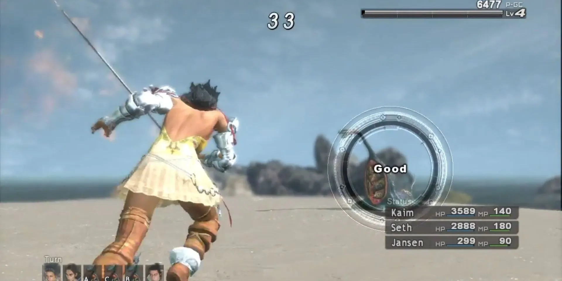 Nhân vật Seth tấn công quái vật trong Lost Odyssey