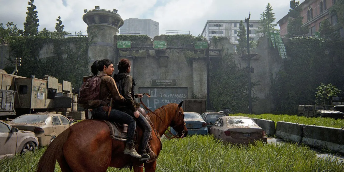 Nhân vật trên lưng ngựa ở Seattle trong The Last of Us Part 2