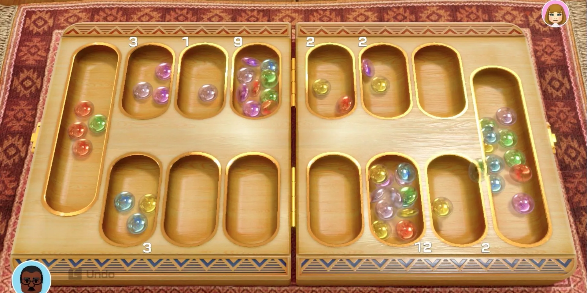 Trò chơi Mancala trong bộ sưu tập Clubhouse Games: 51 Worldwide Classics