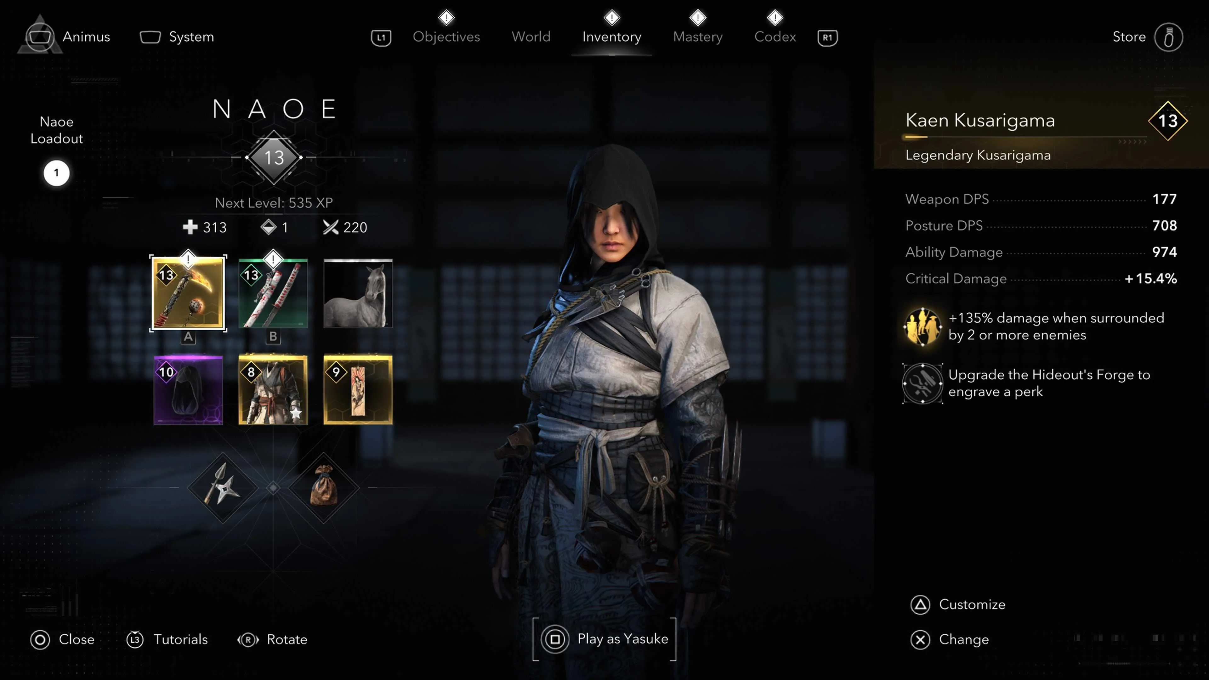 Vũ khí Kusarigama trong Assassin's Creed Shadows