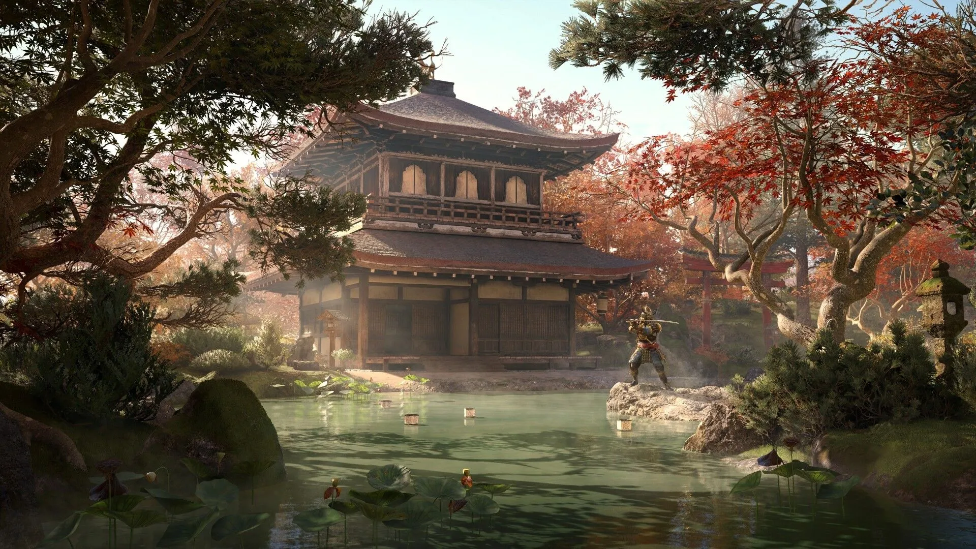 Yasuke, một trong hai nhân vật chính, trong pha chiến đấu cận chiến trong Assassin's Creed Shadows.