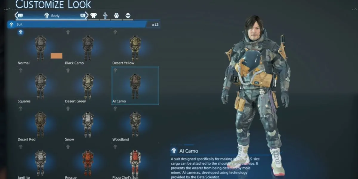AI Camo Suit giúp Sam vô hình trước các bãi mìn ẩn Death Stranding 2