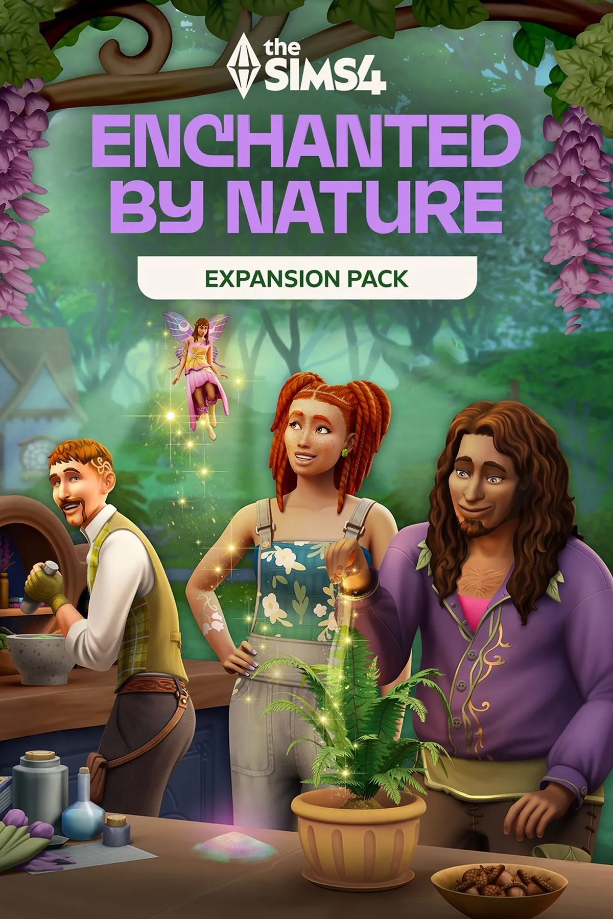 Ảnh bìa chính thức của gói mở rộng The Sims 4 Enchanted By Nature.