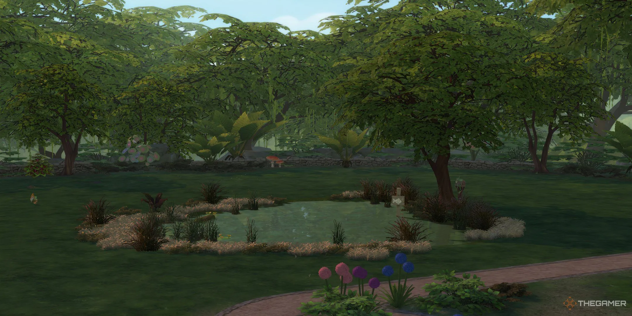 Ao nước The Watering Hole ở Everdew trong The Sims 4 Enchanted By Nature.