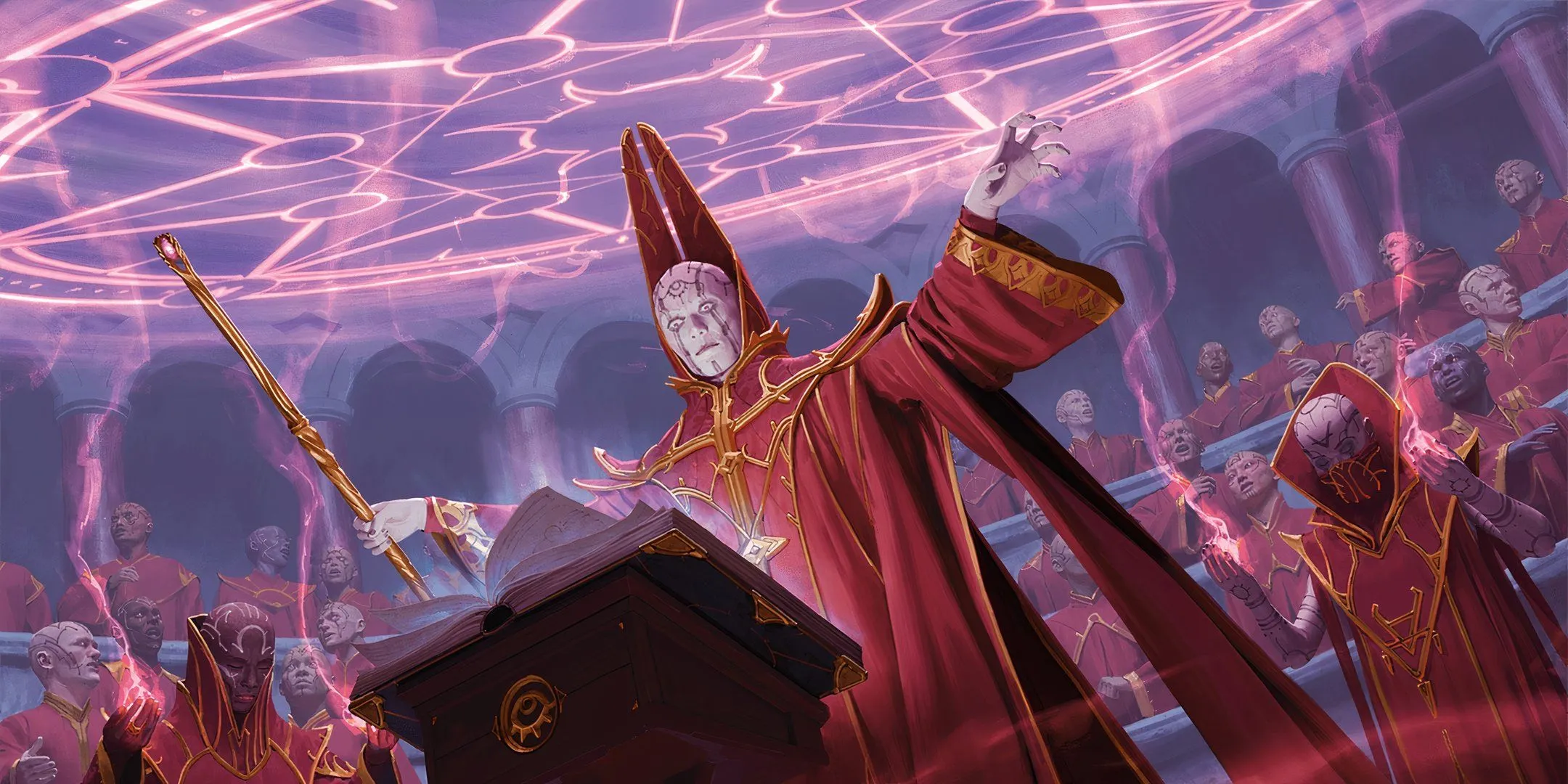 Archmage D&amp;D đang niệm phép, minh họa sức mạnh và sự tuân thủ quy tắc ma thuật